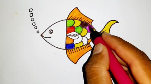 F Fish Drawing Easy drawings
