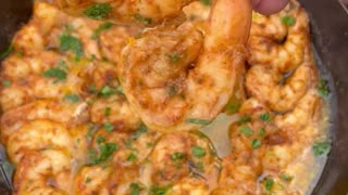 Smoked butter lemon shrimp