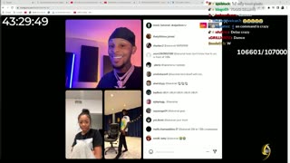 kai Cenat Rizzing up Skai Jackson on ig live with toosie2X