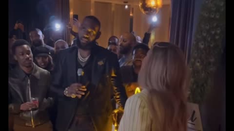 Lebron James record breaking after party with family and friends