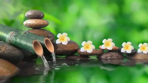 Relaxing Music With The Sound Of Nature's Bamboo Water Fountain ✿ Healing Music #10