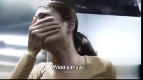 funny moment when a man asks a woman to wear a mask. Wkwk