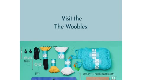 The Woobles Beginners Crochet Kit with Easy Peasy Yarn as seen on Shark Tank