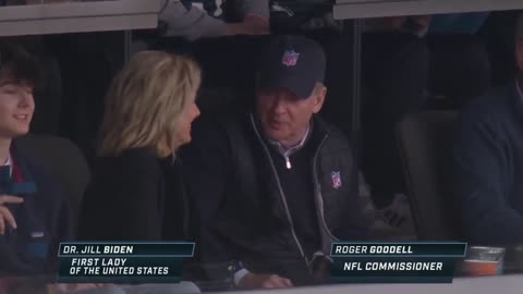 Roger Goodell Shmoozes with Dr. Jill Biden