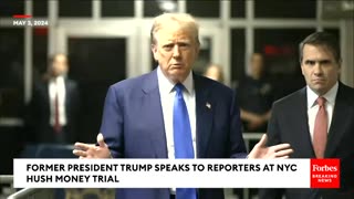 Pres. Trump Reacts To Poor April Jobs Report Before NYC Hush Money Trial Hearing