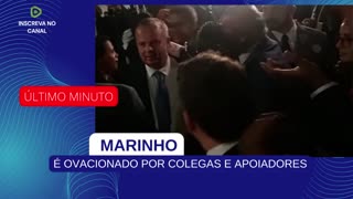 MARINHO FOI OVACIONADO POR COLEGAS E APOIADORES