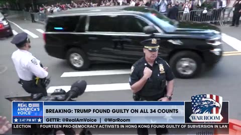 President Trump's Motorcade Leaves Courthouse Following Verdict