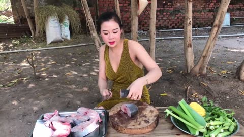 AMAZING COOKING | Katy with a huge Fish ​| Katy Kitchen