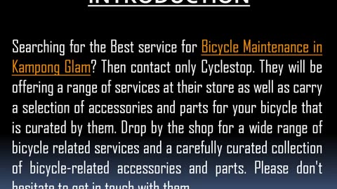 One of the Best service for Bicycle Maintenance in Kampong Glam
