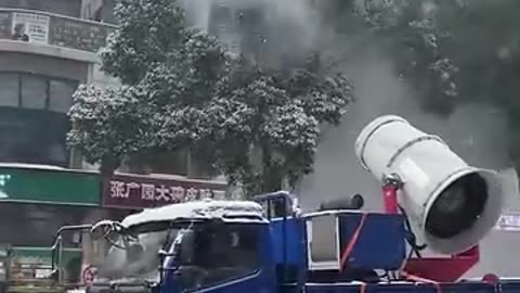 How they get snow out of the streets in China!