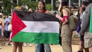 WILD: Patriots And Anti-Israel Protestors Join Together To Roast Biden