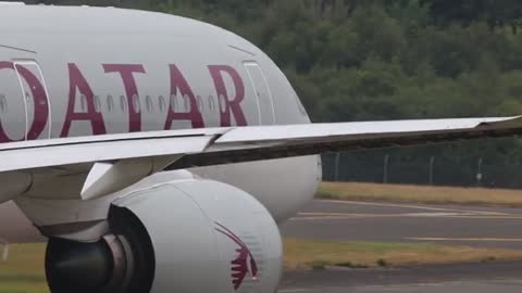 Airbus A350 A7-ALN Qatar Airways at Edinburgh Airport 13th August 2022