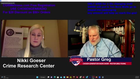 Nikki Goeser Crime Research Center joins Pastor Greg on Chosen Generation Radio