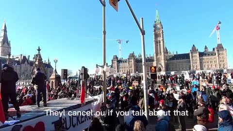 Ottawa Freedom Convoy speech from the main stage January 2022 Darrell Shelley