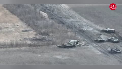Russians attacking with large force were stopped - Russian tanks scattered across Ugledar steppes