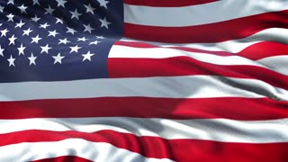 USA Flag Waving United State of America Background Motion Graphic Loop Animation Screensaver