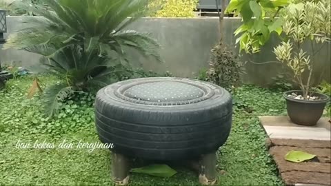 Combination Of Bamboo and Used Tires