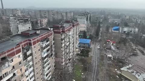 Dramatic Drone Footage Shows How Damaged Vuhledar In Donetsk Looks Now