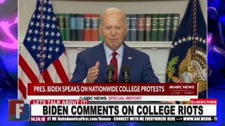 BIDEN COMMENTS ON COLLEGE RIOTS