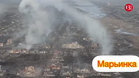 Marianka city under intense fire from Russians - Drone footage