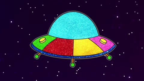 Easy Step By step Spaceship Drawing _ How To Draw Videos for kids