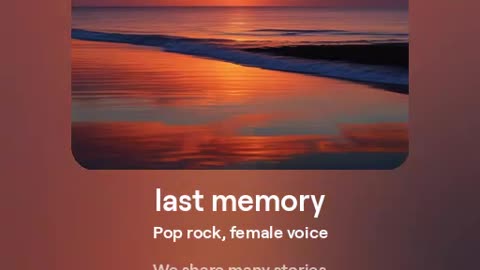 Last memories ..of ai music #AI musician