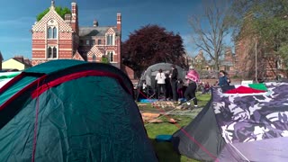 Pro-Palestinian encampment springs up at Oxford University