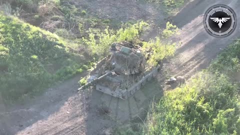 Russian T72 Tank Destroyed by Ukrainian Drones