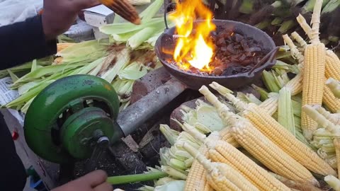 Incredible Live Fire Popcorn Fry | Indian Street Food | Popcorn