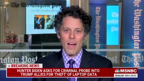 WaPo Journo On MSNBC: Hunter's Laptop Not Tied To Joe After Both Outlets Called it Russian Disinfo