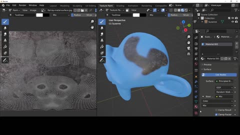 blender - Combinar texturas con stencil