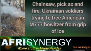 Ukrainian Soldiers Trying To Free American M777 Howitzer