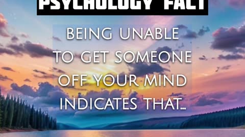 Being unable to get someone off your mind indicates that... #love #explore #short #facts #mind