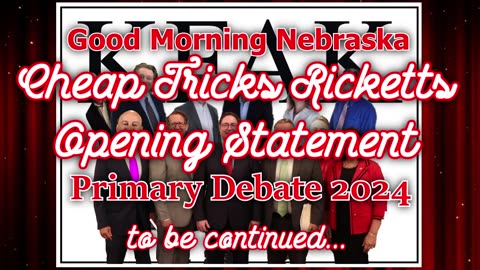 Pete Ricketts Opening Statements (Part 1 Better than You) - Nebraska Primary Debates 2024