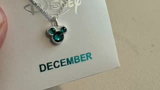 Disney Parks Mickey Mouse Faux December Zircon Birthstone Silver Color Necklace #shorts