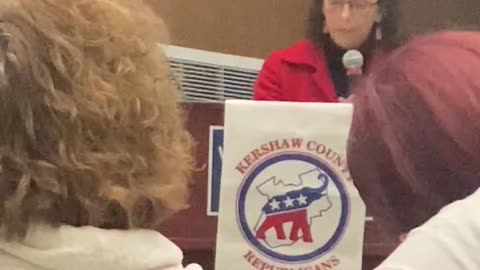 Kershaw SC Republicans Chairwoman closing remarks /“campaign speech?”