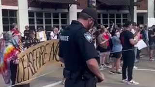 Both sides protesting at the University of Alabama are chanting F*CK JOE BIDEN