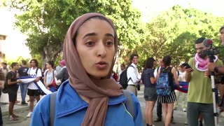 Cubans rally in support of US students, Palestine