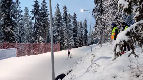 Crash compilation at Ruka nordic 2021 (women's 10km) Frida Karlsson close call