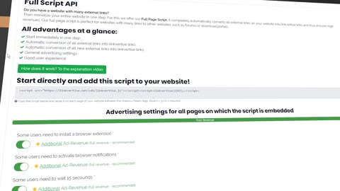 Linkvertise.com | The Full page Script - Tutorial [Deutsch]