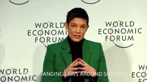 DAVOS PUSHING TO CHANGE LAWS AROUND " SODOMY "