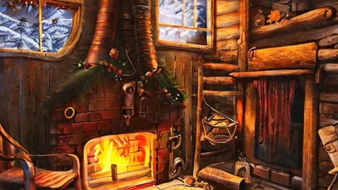 Fireplace Sound | Inside a Cozy Gnome's Tree Home | 11.25 Hours