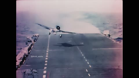 TBF Avenger and F6F Hellcat Crash Land onto Aircraft Carrier | Sound Design, AI Enhanced #ww2