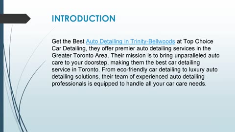 Get the Best Auto Detailing in Trinity-Bellwoods