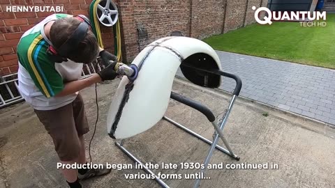 Man Builds Mini Electric Motorbike Using an Old Beetle Car | by @hennybutabi