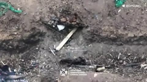 Russian Soldier Sets Off Fallen Ukrainian Drone