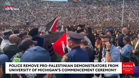 WATCH Police Respond To Pro-Palestinian Protesters At University of Michigan's Commencement