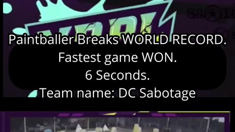 Paintball World Record set Fastest game won