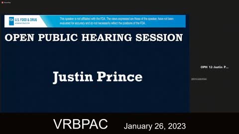 Public Comments from the Vaccine Injured - VRBPAC meeting 1/26/23