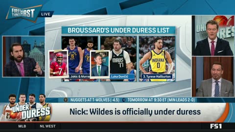 FIRST THING FIRST Nick Wright reacts to Chris Broussard reveals who's under duress this week